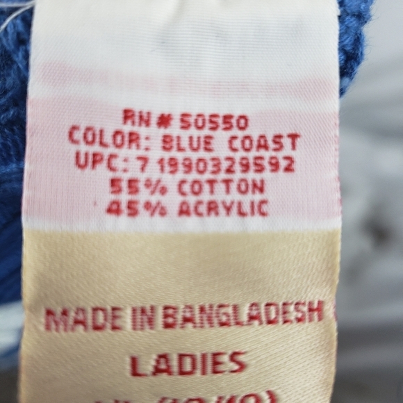 Faded Glory Blue and White Striped Sweater Sz XL - Picture 6 of 8